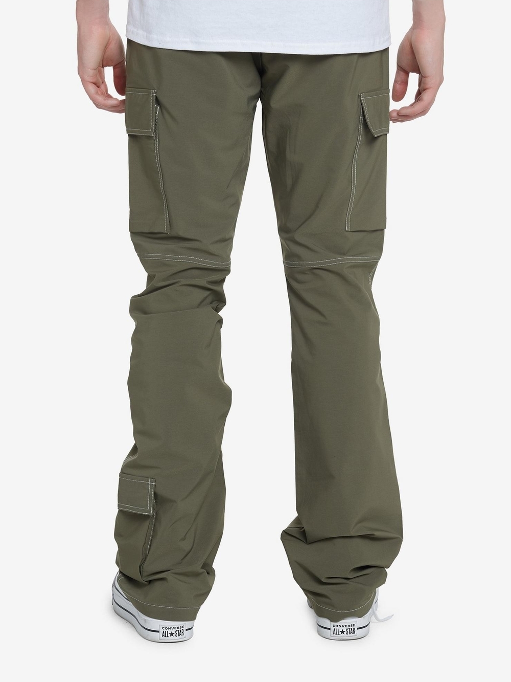 Hot Topic American Stitch Mens Olive Green Contrast Stitch Cargo Pants NWT Small - Picture 2 of 14